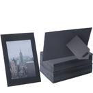 Porta-retratos de papel vertical Litpoetic, pacote com 100 unidades, 4x6, pretas Porta-retratos de papel vertical Litpoetic, pacote com 100 unidades, 4x6, pretas