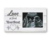 Porta-retratos de ultrassom Love at First Heartbeat Fridge Magnet