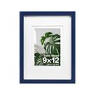 Porta-retratos Egofine 9x12 azul marinho em madeira maciça com acrílico
