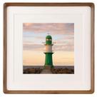 Porta-retratos em madeira natural Zibrelte 10x10 com tapete 6x6/8x8
