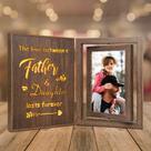 Porta-retratos EYITUPC Vintage Rotating Wood Light-Up Dad
