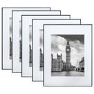 Porta-retratos GoMaize Front Loading Black, conjunto de 5