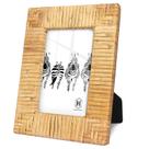 Porta-retratos HUAXIN CRAFT H Rattan 5x7 polegadas de madeira natural