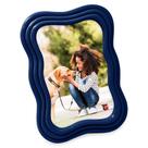 Porta-retratos Isaac Jacobs Curved Deco 4x6 azul marinho