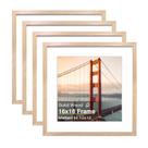 Porta-retratos KINLINK 16x16 de madeira natural para 12x12 com tapete