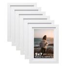 Porta-retratos KINLINK White 5x7, conjunto de 6 para mesa e parede