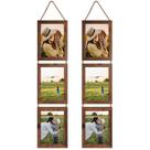 Porta-retratos Lavezee Collage Triple 5x7 Walnut Brown x6