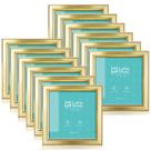 Porta-retratos LaVie Home 4x4 (pacote com 12, dourado) com vidro