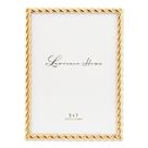 Porta-retratos Lawrence Frames Rope Design 5x7 Gold Metal