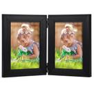 Porta-retratos Lyeasw com dobradiça dupla 3,5x5 preto para mesa Porta-retratos Lyeasw com dobradiça dupla 3,5x5 preto para mesa