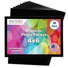 Porta-retratos magnético de bolso Magtech 4x6" preto, pacote com 10 Porta-retratos magnético de bolso Magtech 4x6" preto, pacote com 10