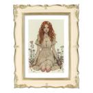 Porta-retratos PHAREGE Vintage 13x18cm em ouro bege com tapete