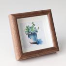 Porta-retratos PLUSCHEN 4x4 com vidro para tela de mesa