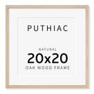 Porta-retratos Puthiac Oak Wood 20x20cm bege para parede (1 pacote)