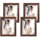 Porta-retratos Q.Hou Wood Rustic Brown 8x10", pacote 4