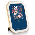 Porta-retratos RICHFOCUS 5x7 Enamel Octagon White Metal