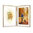 Porta-retratos Rising Star Brass Vintage Double 4x6