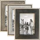 Porta-retratos Tasse Verre Rustic de 5 x 7 polegadas, pacote com 3 unidades de metal prateado Porta-retratos Tasse Verre Rustic de 5 x 7 polegadas, pacote com 3 unidades de metal prateado