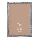 Porta-retratos TIZO Design Jeweled Metal com cristal 5x7 prateado