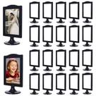 Porta-retratos vertical Litpoetic 4x6 de plástico, pacote com 20 unidades, branco Porta-retratos vertical Litpoetic 4x6 de plástico, pacote com 20 unidades, branco