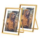 Porta-retratos Xinkerco Gold 5x7 (pacote com 2) para fotos 4x6, 3x5