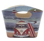 Porta Revista ou Cesto de Flores Bolsa Vintage Kombi 20x16cm Porta Revista ou Cesto de Flores Bolsa Vintage Kombi 20x16cm