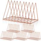 Porta-revistas Shimeyao, prateleira de metal dourado rosa de 6 peças
