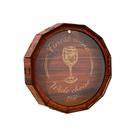 Porta Rolhas De Vinho e Espumante Quadro De Parede Redondo Decorativo Madeira MDF