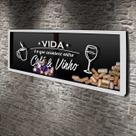 Porta Rolhas e Cápsulas Panorâmico - Entre Café e Vinho - Quadro Novo Porta Rolhas e Cápsulas Panorâmico - Entre Café e Vinho - Quadro Novo