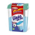 Porta Sabão em Pó Plástico Exclusivo com Dosador que lhe Ajuda Pegar a Mede 1,6 Kg, Injetemp - 31108
