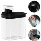 Porta Sabão Líquido em Pó Lavanderia Amaciante Tampa Hermética Dosadora Anti-Desperdício Flow Ou Preto 1,5L