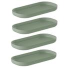 Porta Sabonete Barra De Bancada Bandeja Banheiro Verde Salvia kit c/4 Unidades