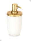 Porta Sabonete Líquido 500 mL branco com dourado luxuoso