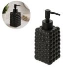 Porta Sabonete Liquido Bubble 300ml Preto de Cerâmica