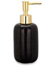 Porta Sabonete Liquido Cerâmica Preto/Dourado 17CM 9071 Porta Sabonete Liquido Cerâmica Preto/Dourado 17CM 9071