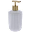Porta Sabonete Líquido de Acrílico Redondo Branco Bagno 350ML