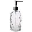 Porta sabonete líquido de vidro texturizado 360 ml Porta sabonete líquido de vidro texturizado 360 ml