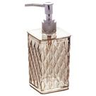 Porta Sabonete Líquido e Álcool Gel de Plástico Cristal Glamour âmbar Plasutil ref.14221