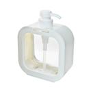 Porta sabonete quadrado líquido de plástico 300ml - Porta sabonete quadrado líquido de plástico 300ml -