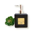 Porta Sabonete - Saboneteira Porcelana Bath Quadrado Preto