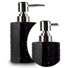 Porta Saboneteira Liquida Modelagem De Cerâmica Lavabo Preto Porta Saboneteira Liquida Modelagem De Cerâmica Lavabo Preto