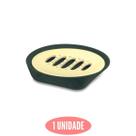 Porta Saboneteira Slim Gourmet c Ralo Verde com Dourado UZ