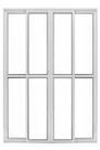 Porta sacada 4 Folhas 210x150 Branco C/Fechadura Linha Premium