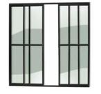 Porta sacada 4 Folhas 210x2,00 Preto C/Trinco