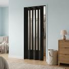 Porta Sanfonada de PVC 210cm x 72cm Plastporta Bcf Preto/com Translucido Porta Sanfonada de PVC 210cm x 72cm Plastporta Bcf Preto/com Translucido
