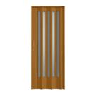 Porta Sanfonada de PVC Translucido 210cm x 72cm Plastporta Bcf Marrom/Cerejeira com