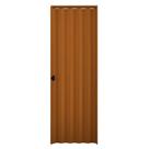 Porta Sanfonada Interna Plasbil PVC Mogno, 210 x 80 cm