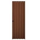 Porta Sanfonada Interna Plasbil PVC Relevo Mogno, 210 x 90 cm