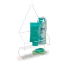 Porta Shampoo Banheiro 2 Andares Organizador Box Branco Condicionador Sabonete Aramado
