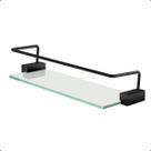 Porta Shampoo Base Suporte Proteção Quadrado Modelo Troia Prata Alto Brilho
